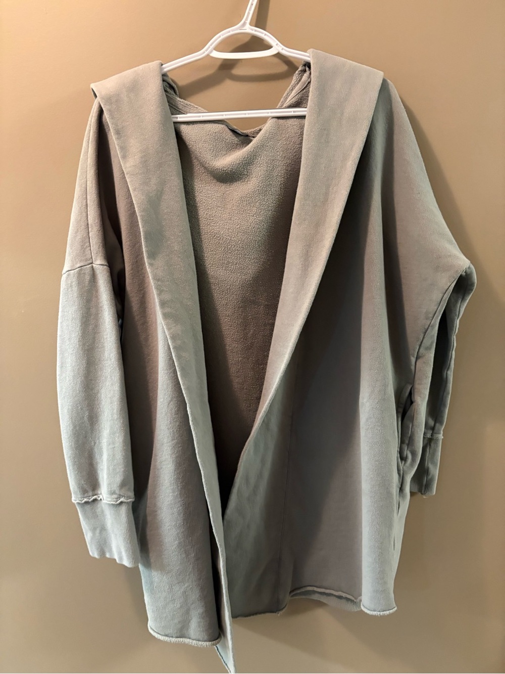 Mono B Gray Cozy Fleece Top